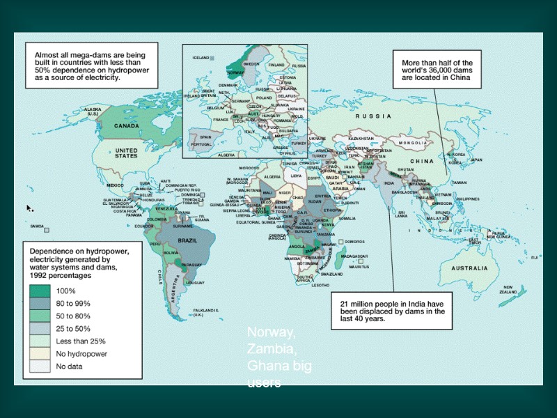 Norway, Zambia, Ghana big users